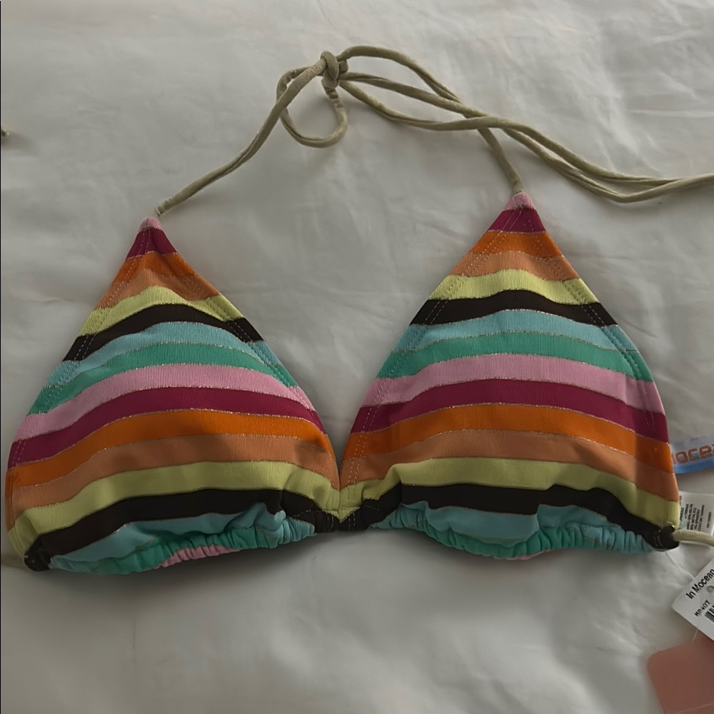 Colorful Striped Bikini bra & panty